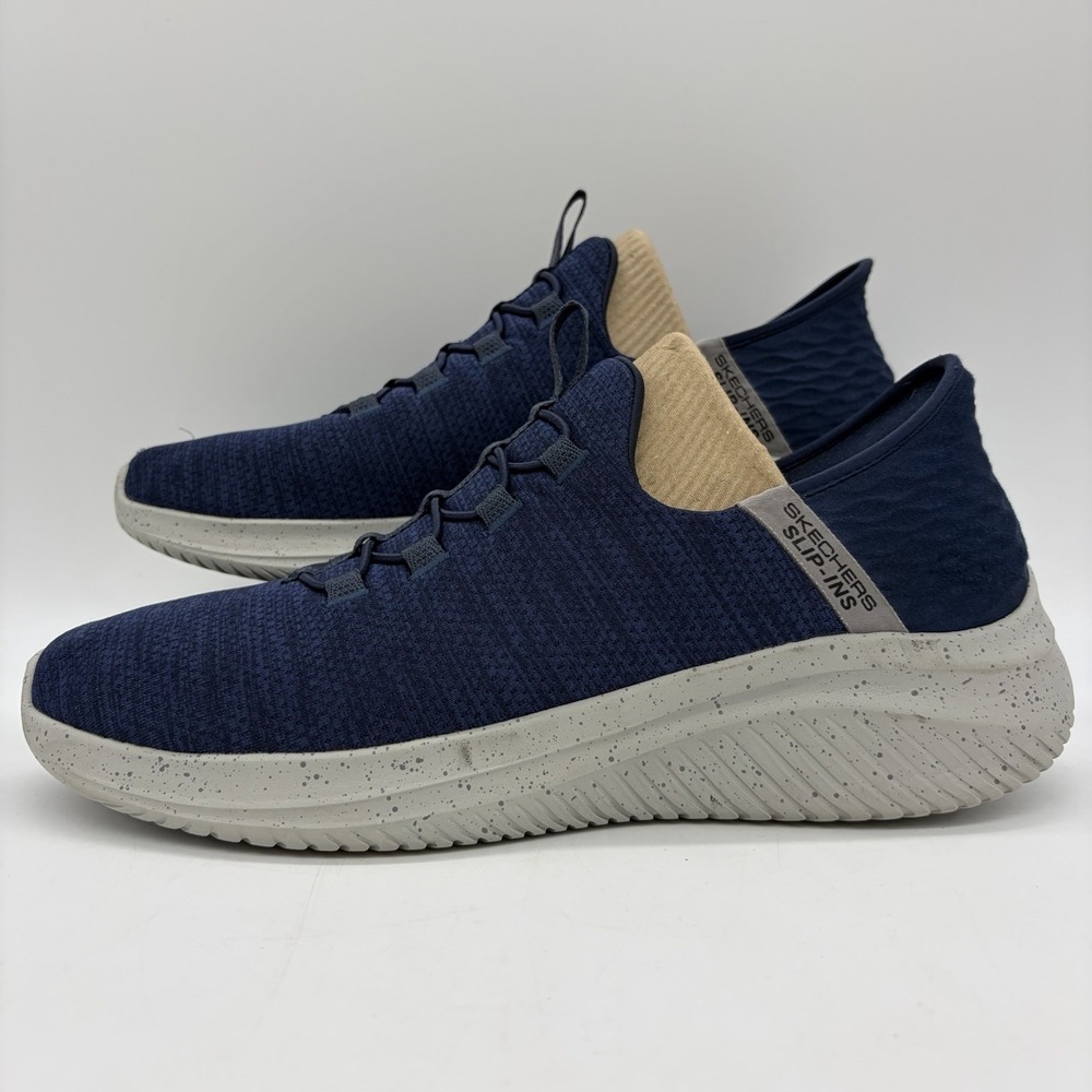 Skechers Mens 10.5 Shoes Slip Ins Ultra Flex 3.0 Hands Free Comfort Blue 232452